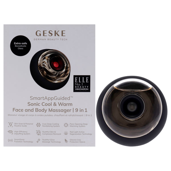 Geske Sonic Cool and Warm Face and Body Massager 9 in 1 - Gray by Geske for Women - 1 Pc Massager