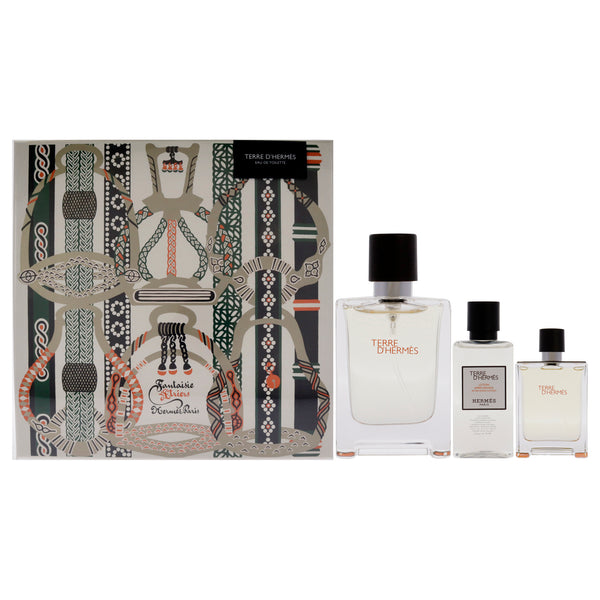 Hermes Terre Dhermes by Hermes for Men - 3 Pc Gift Set 3.3oz EDT Spray, 0.42oz EDT Spray, 1.35oz After Shave Lotion