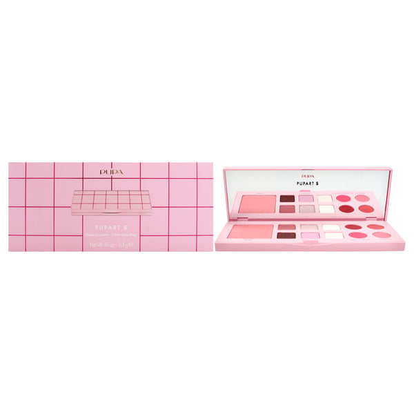 Pupa Milano Pupart S Make-Up Palette - 002 Pink by Pupa Milano for Women - 0.4 oz Makeup