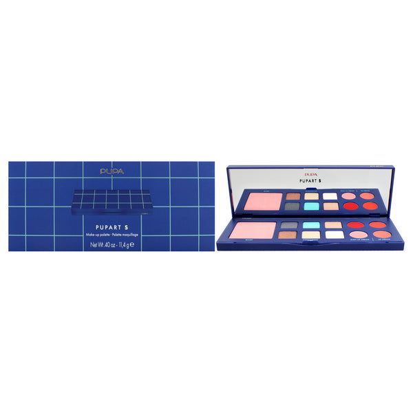 Pupa Milano Pupart S Make-Up Palette - 004 Blue by Pupa Milano for Women - 0.4 oz Makeup