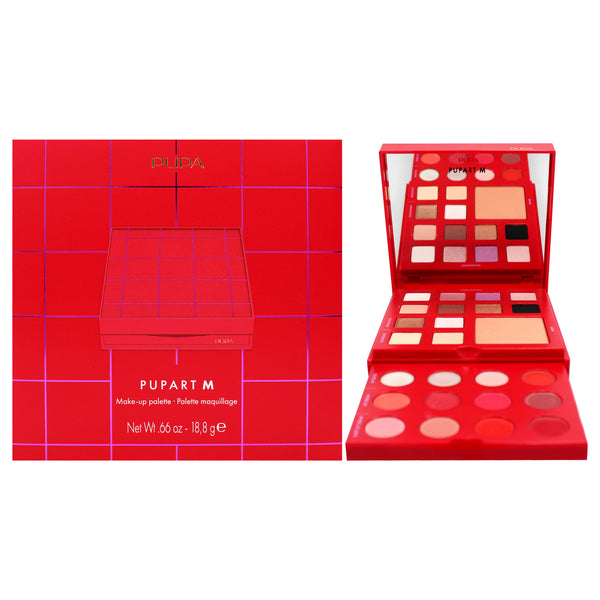 Pupa Milano Pupart M Make-Up Palette - 003 Red by Pupa Milano for Women - 0.66 oz Makeup