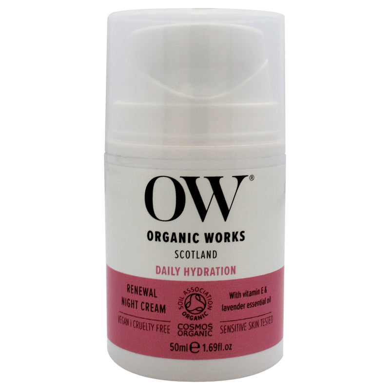 Organic Works Daily Hydration Renewal Night Cream by Organic Works for Unisex - 1.69 oz Cream