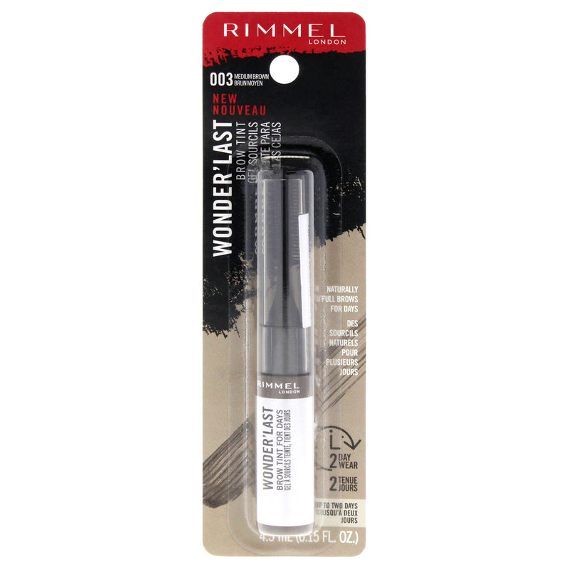 Rimmel London Wonder Last Brow Tint - 003 Medium Brown by Rimmel London for Women - 0.15 oz Eyebrow