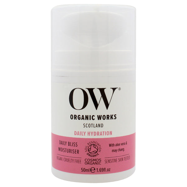 Organic Works Daily Hydration Daily Bliss Moisturiser by Organic Works for Unisex - 1.69 oz Cream