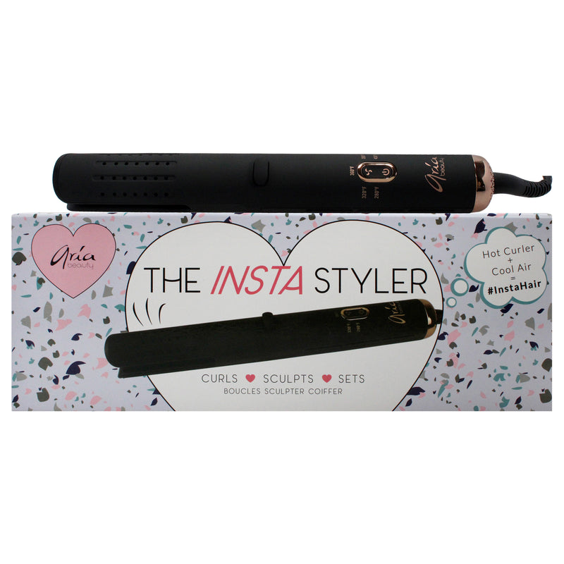 Aria Beauty Insta Styler Ceramic Hair Curler - Black by Aria Beauty for Women - 1 Pc Curling Iron