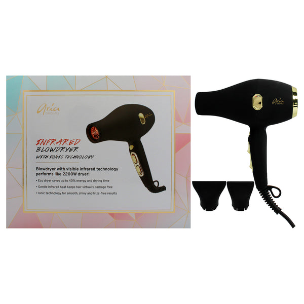 Aria Beauty Infrared Blowdryer With Ionic Technology - Black by Aria Beauty for Women - 1 Pc Hair Dryer