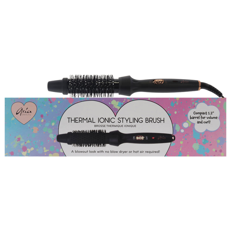 Aria Beauty Thermal Ionic Styling Brush - Black by Aria Beauty for Women - 1.2 Inch Brush