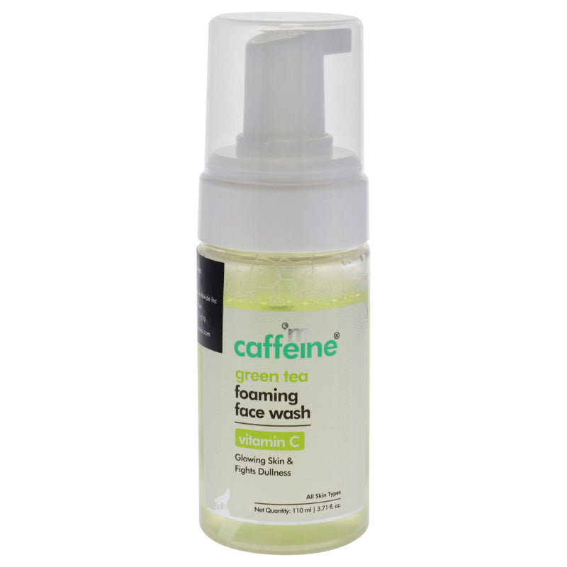 mCaffeine Green Tea Foaming Face Wash Vitamin C by mCaffeine for Unisex - 3.71 oz Cleanser