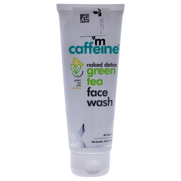 mCaffeine Naked Detox Green Tea Face Wash - Vitamin C - All Skin Types by mCaffeine for Unisex - 3.38 oz Cleanser