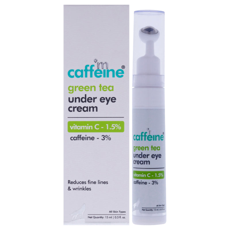 mCaffeine Green Tea Under Eye Cream Vitamin C 1.5 Percent by mCaffeine for Unisex - 0.5 oz Cream