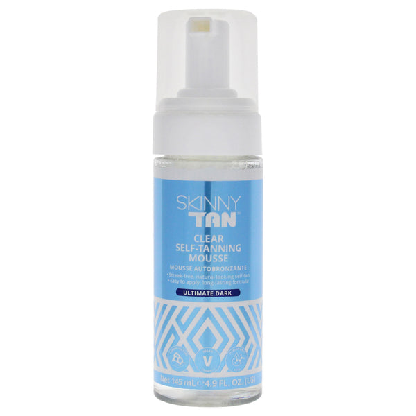 Skinny Tan Clear Self-Tanning Mousse - Ultimate Dark by Skinny Tan for Women - 4.9 oz Mousse