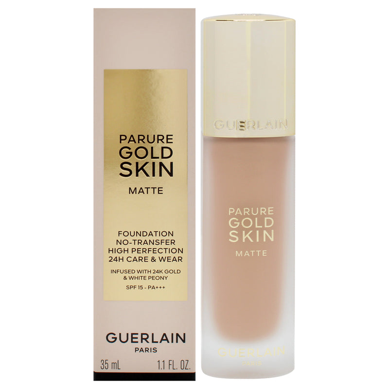 Guerlain Parure Gold Skin Matte 24H Wear No-Transfer Foundation SPF 15 - 3W Warm by Guerlain for Women - 1.1 oz Foundation