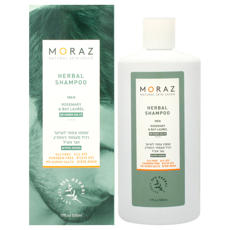 Moraz Men Herbal Shampoo for Normal Hair by Moraz for Men - 17 oz Shampoo