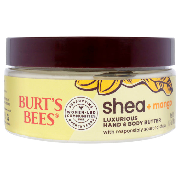 Burt's Bees Shea Plus Mango Luxurious Hand and Body Butter by Burts Bees for Unisex - 6.5 oz Body Butter