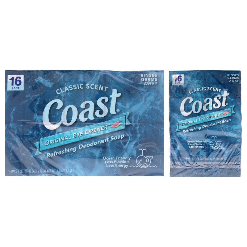 Refreshing Deodorant Soap - Classic Scent by Coast for Unisex - 16 x 4 oz Soap