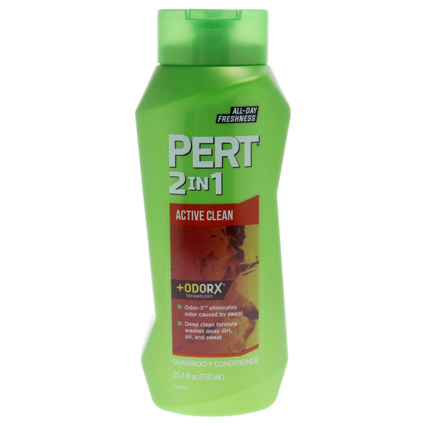 2 in 1 Active Clean Shampoo and Conditioner by Pert for Unisex - 25.4 oz Shampoo and Conditioner