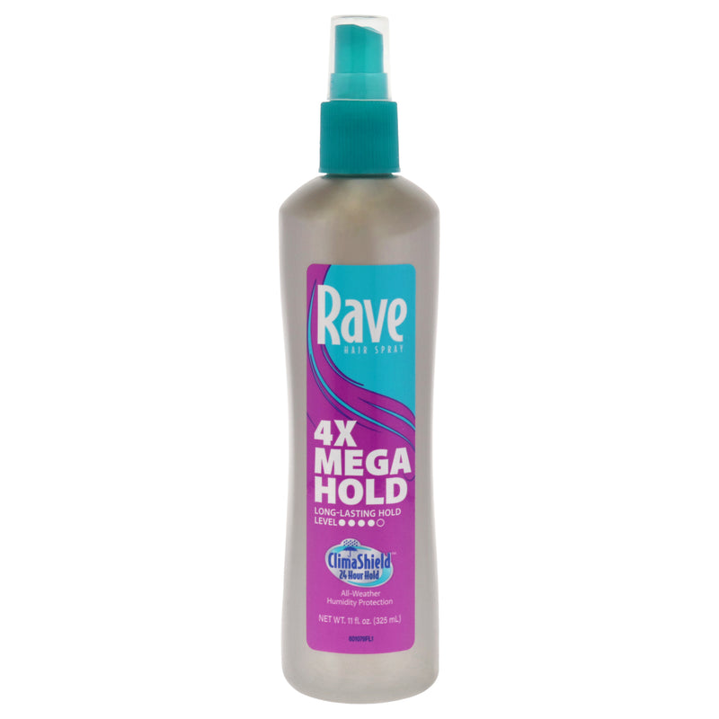 Rave 4X Mega Hold Hairspray by Rave for Unisex - 11 oz Hair Spray