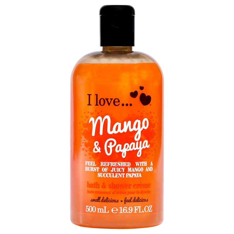 I Love Cosmetics Bath and Shower Creme - Mango and Papaya by I Love Cosmetics for Women - 16.9 oz Shower Cream