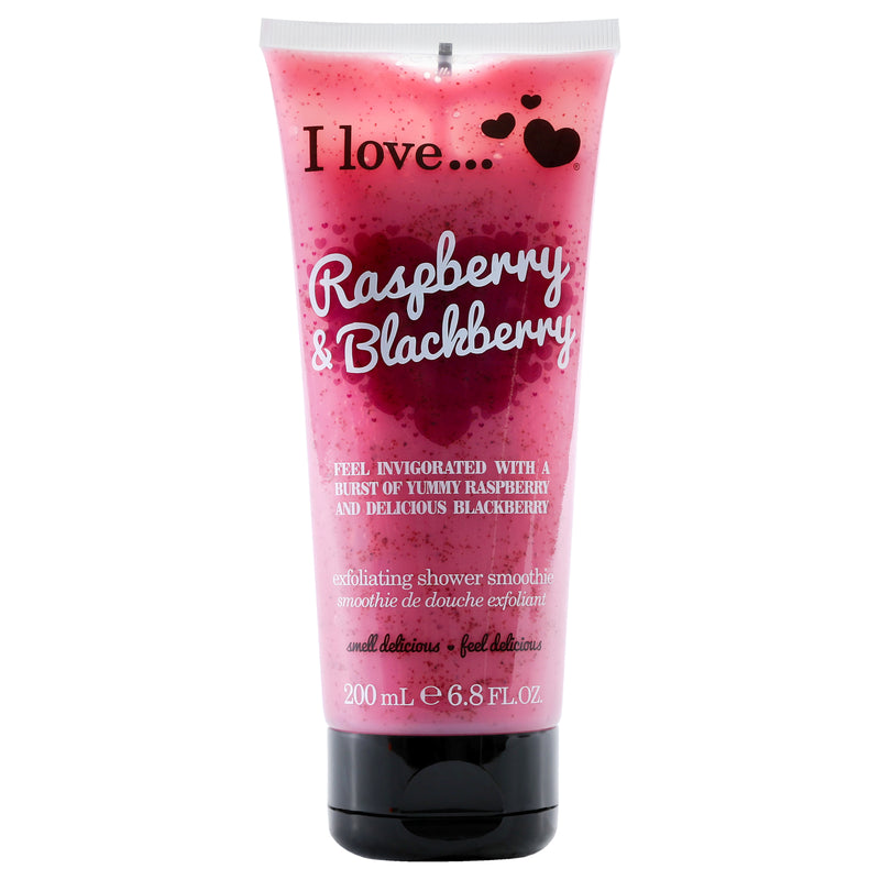 I Love Cosmetics Exfoliating Shower Smoothie - Raspberry and Blackberry by I Love Cosmetics for Women - 6.8 oz Exfoliator