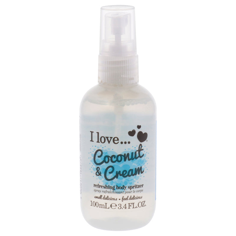 I Love Cosmetics Refreshing Body Spritzer - Coconut and Cream by I Love Cosmetics for Women - 3.4 oz Body Spray