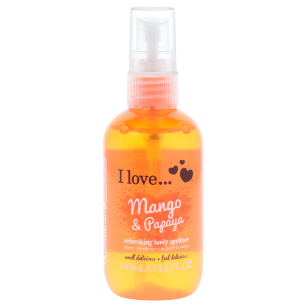 I Love Cosmetics Refreshing Body Spritzer - Mango and Papaya by I Love Cosmetics for Women - 3.4 oz Body Spray