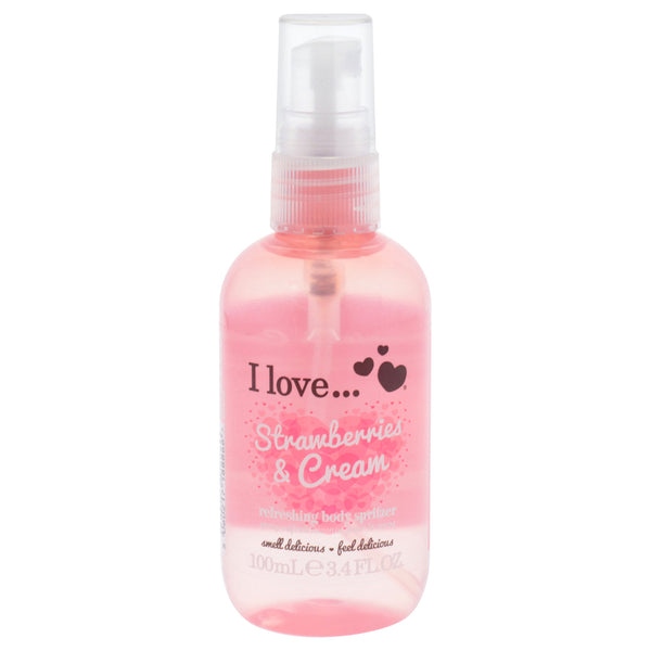 I Love Cosmetics Refreshing Body Spritzer - Strawberries and Cream by I Love Cosmetics for Women - 3.4 oz Body Spray