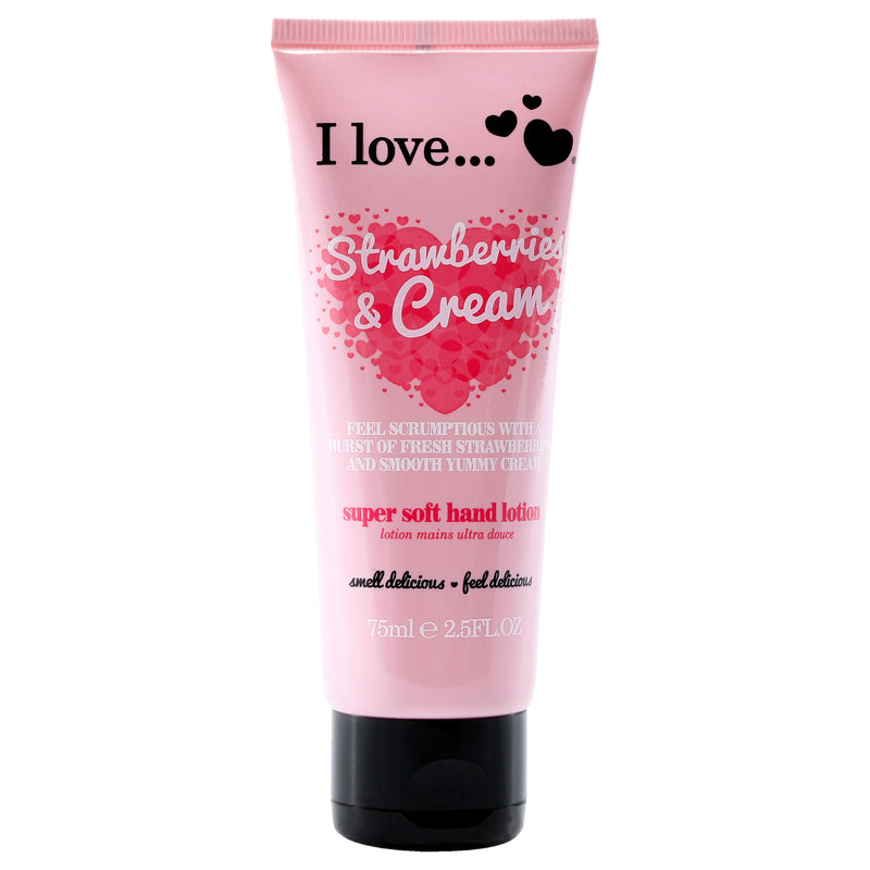 I Love Cosmetics Super Soft Hand Lotion - Strawberries and Cream by I Love Cosmetics for Women - 2.5 oz Lotion