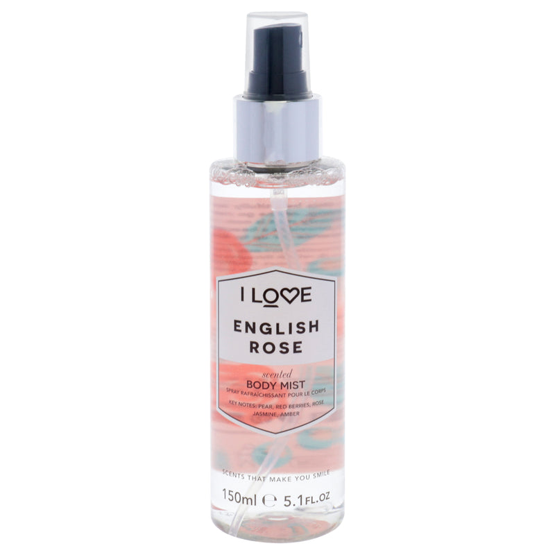 I Love Cosmetics Scented Body Mist - English Rose by I Love Cosmetics for Women - 5.1 oz Body Mist