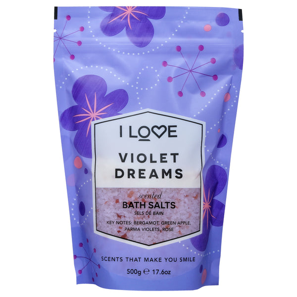 I Love Cosmetics Scented Bath Salts - Violet Dreams by I Love Cosmetics for Women - 17.6 oz Bath Salt