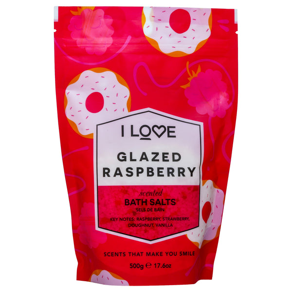 I Love Cosmetics Scented Bath Salts - Glazed Raspberry by I Love Cosmetics for Women - 17.6 oz Bath Salt