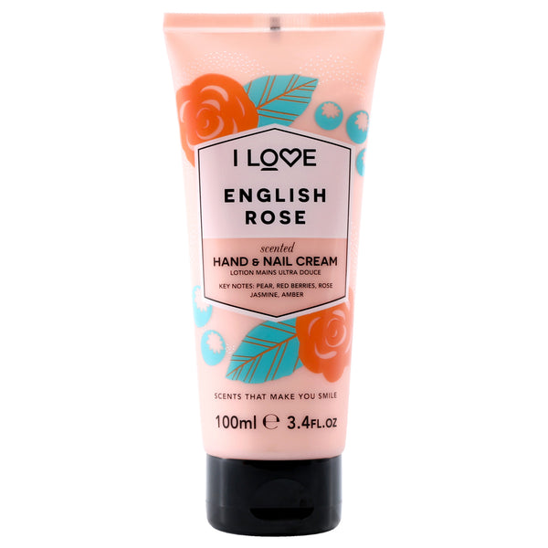 I Love Cosmetics Scented Hand and Nail Cream - English Rose by I Love Cosmetics for Women - 3.4 oz Cream