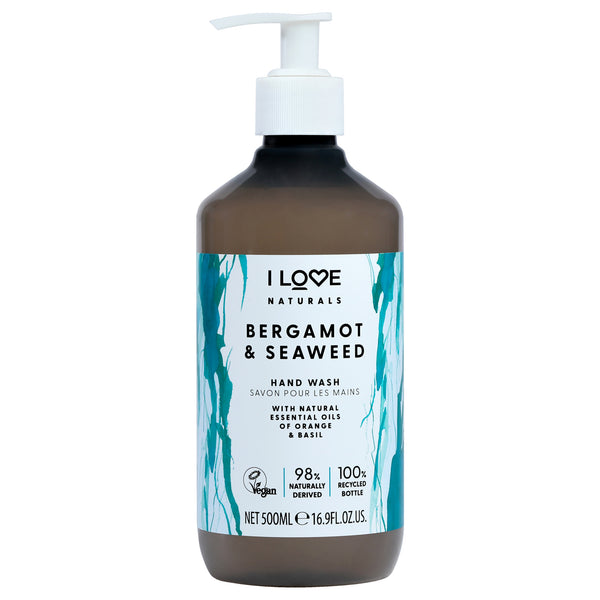 I Love Cosmetics Naturals Hand Wash - Bergamot and Seaweed by I Love Cosmetics for Women - 16.9 oz Hand Wash