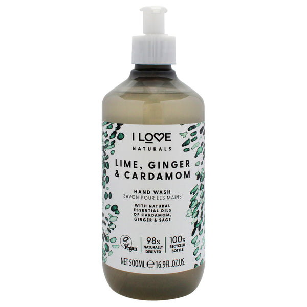 I Love Cosmetics Naturals Hand Wash - Lime-Ginger and Cardamon by I Love Cosmetics for Women - 16.9 oz Hand Wash