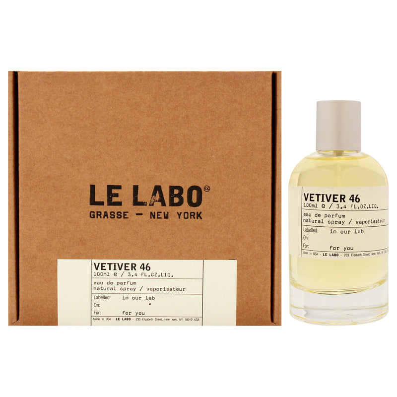 Le Labo Vetiver 46 by Le Labo for Unisex - 3.4 oz EDP Spray