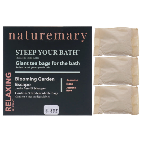 Naturemary Relaxing Steep Your Bath Blooming Garden Escape - Jasmine Rose by Naturemary for Unisex - 5.30 oz Bath Soak