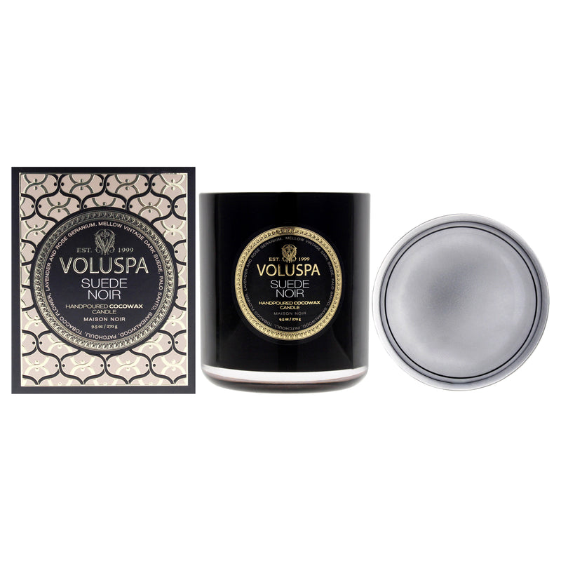 Voluspa Suede Noir Classic Candle by Voluspa for Unisex - 9.5 oz Candle