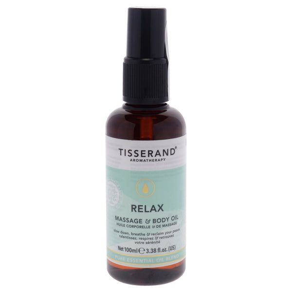 Tisserand Massage and Body Oil - Relax by Tisserand for Unisex - 3.38 oz Oil