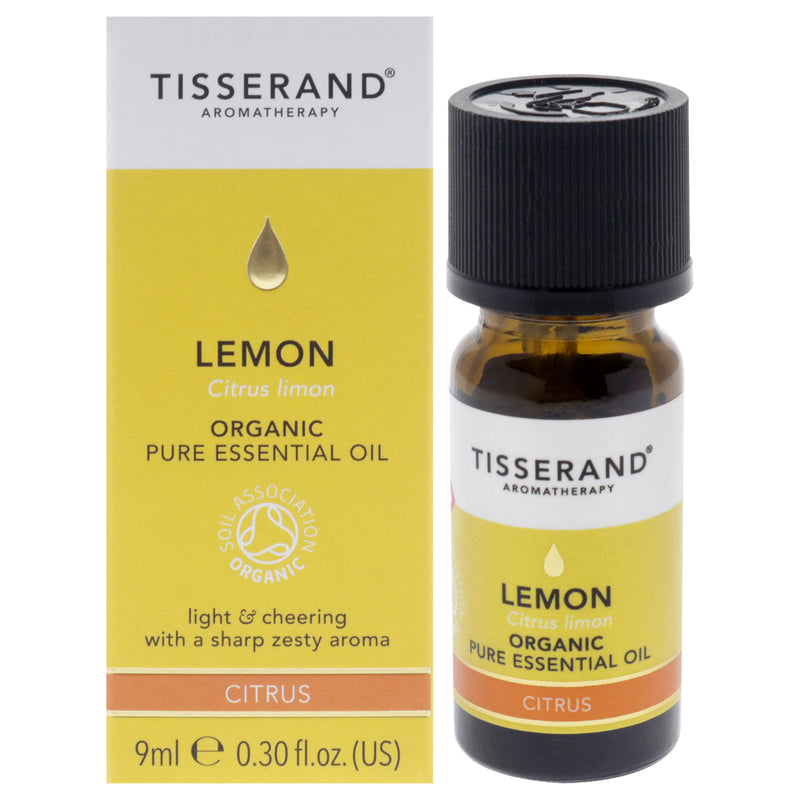 Organic Pure Essential Oil - Lemon by Tisserand for Unisex - 0.30 oz Oil