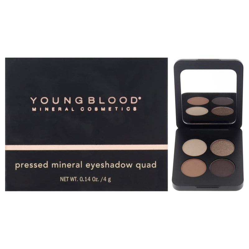 Pressed Mineral Eyeshadow Quad - Taupe Smoke by Youngblood for Women - 0.14 oz Eye Shadow