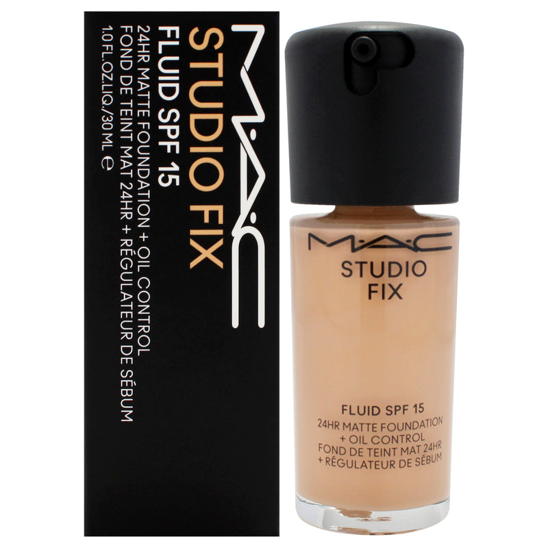 MAC Studio Fix Fluid SPF 15 24Hr Matte Foundation Plus Oil Control - NC27 by MAC for Women - 1 oz Foundation