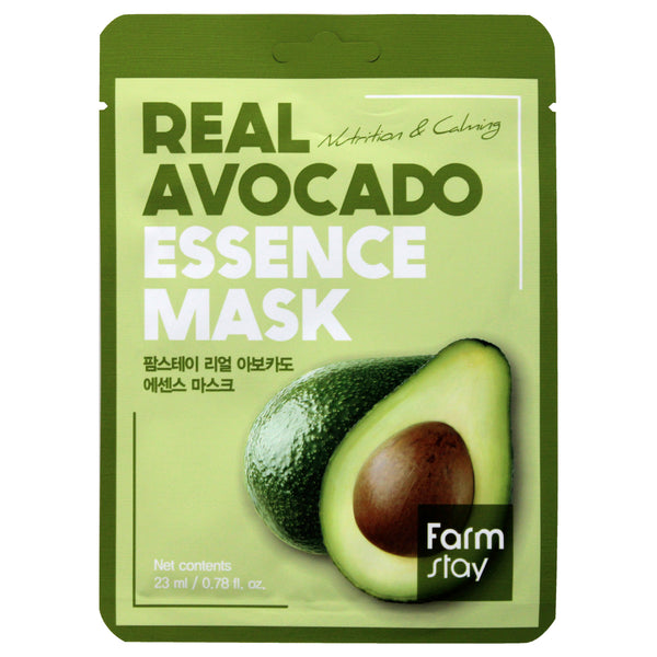 Essence Mask - Real Avocado by FarmStay for Women - 0.78 oz Mask