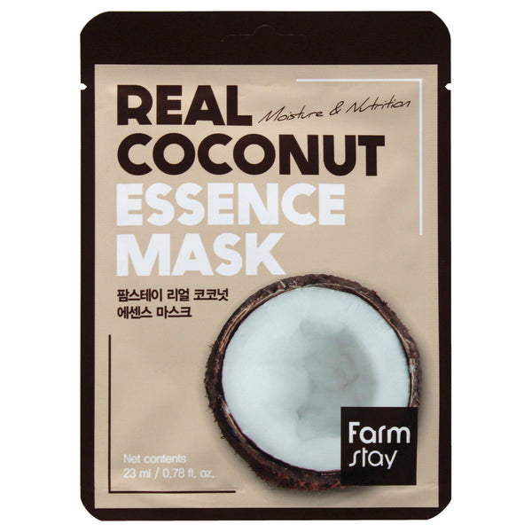 Essence Mask - Real Coconut by FarmStay for Women - 0.78 oz Mask