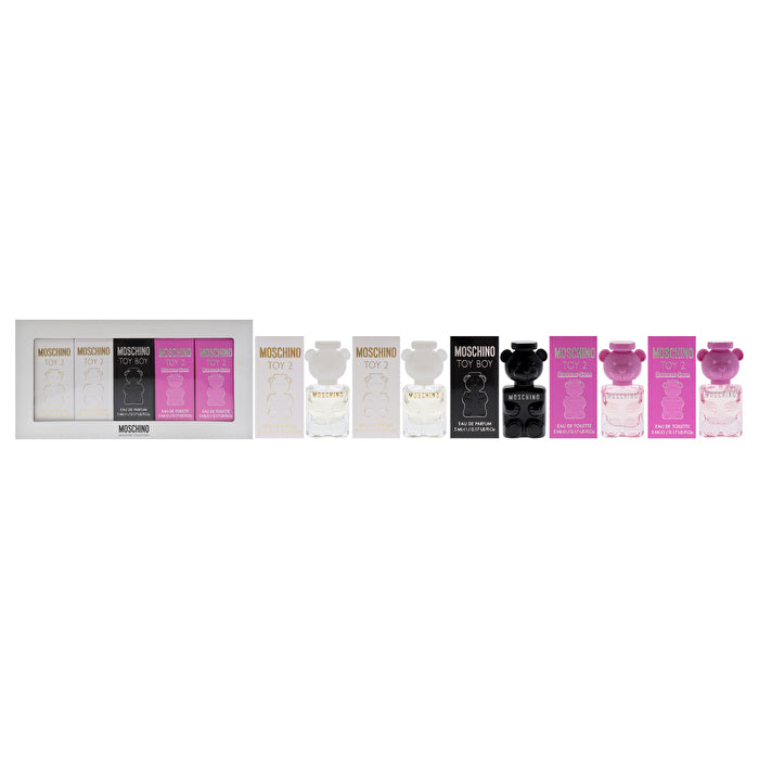 Moschino Moschino Miniature Collection Set For Unisex - 5 Pc Mini Gift Set Toy 2 Bubble Gum Eau De Toilette Spray Toy 2 Eau De Parfum Spray 0.17oz Toy Boy Eau De Parfum Spray 2x0.17oz 2x 0.17oz