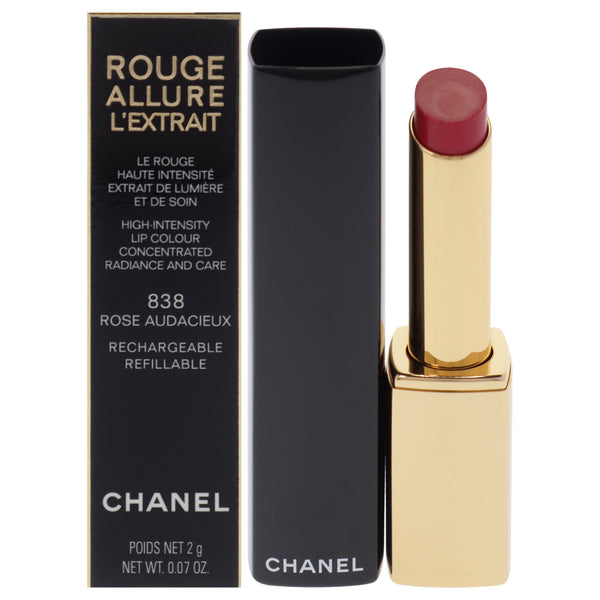 Chanel Rouge Allure Lextrait Lipstick - 838 Rose Audacieux by Chanel for Women - 0.07 oz Lipstick (Refillable)