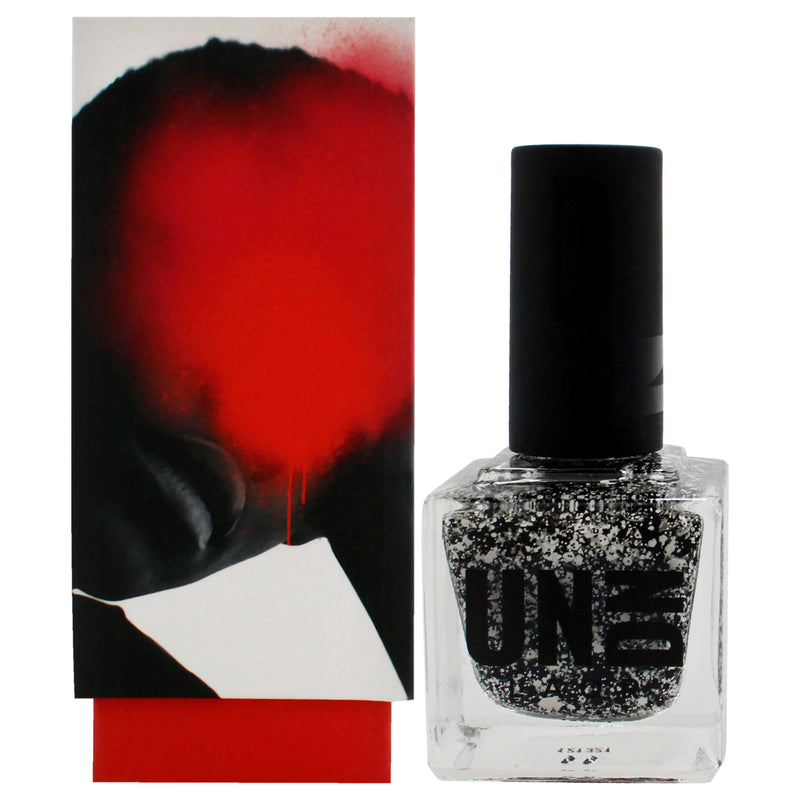 UNDN Vegan Nail Polish - 0201 Black-White Splatter by UNDN for Women - 0.5 oz Nail Polish