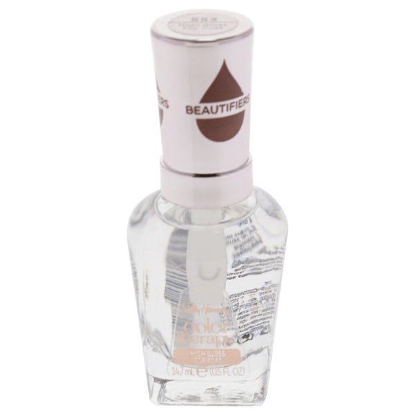 Sally Hansen Color Therapy Beautifiers High Gloss Top Coat - 553 Clear by Sally Hansen for Women - 0.5 oz Nail Polish