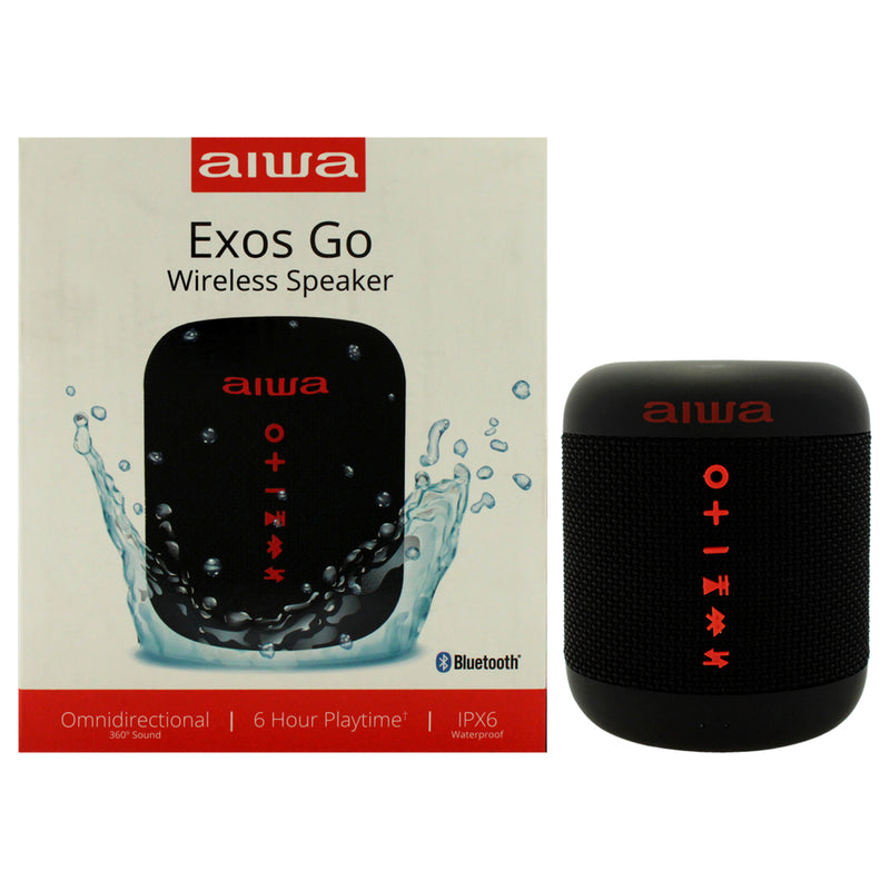 Aiwa Audio Exos Go Wireless Speaker Waterproof IPX6 - Black by Aiwa for Unisex - 1 Pc Speakers