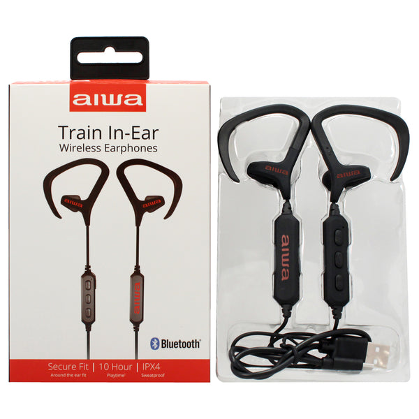 Aiwa Aiwa Audio Train In-Ear Wireless Earphones - Black by Aiwa for Unisex - 1 Pc Earphones