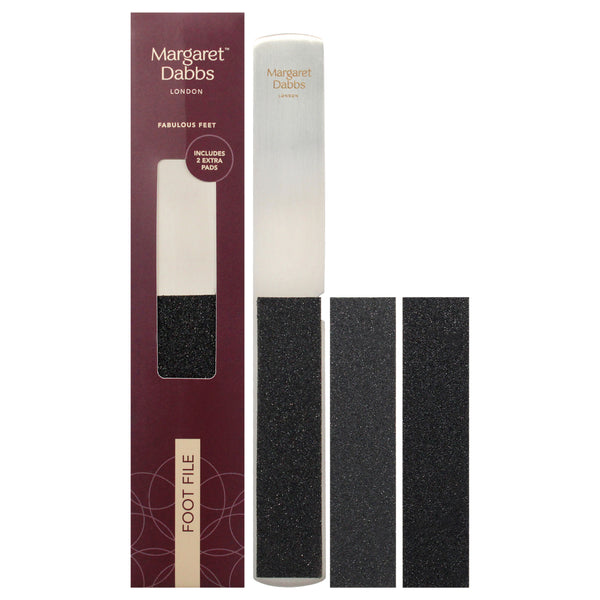 Margaret Dabbs Foot File Plus 2 Replacement Pads by Margaret Dabbs for Unisex - 3 Pc File, 2 Replacement Pads