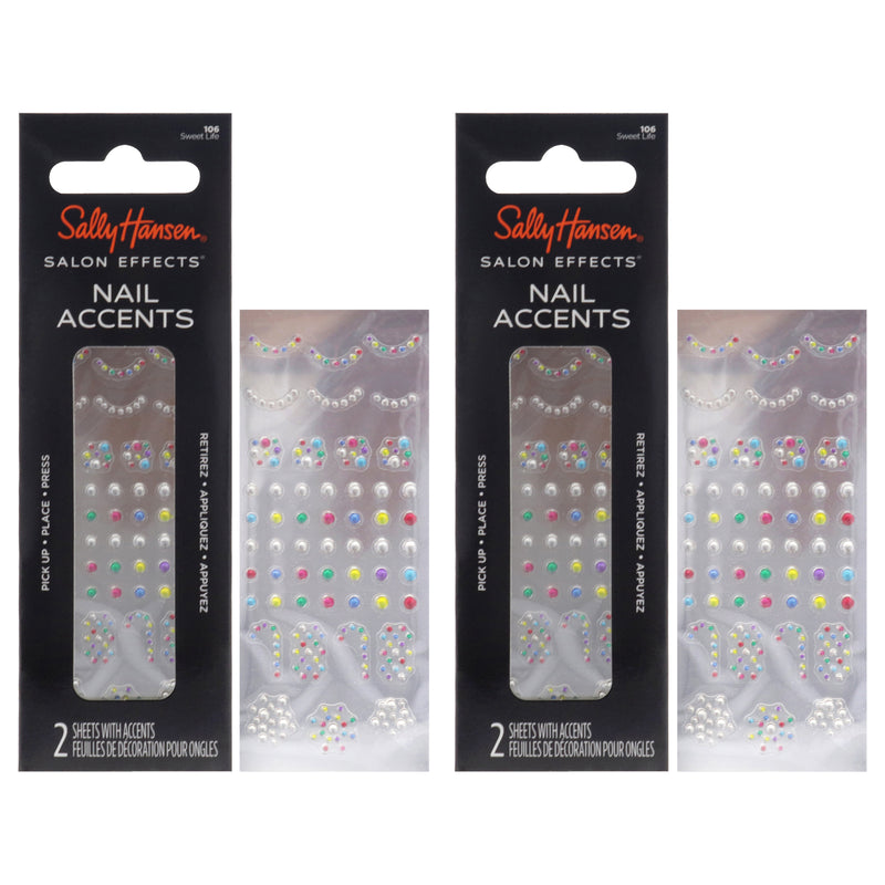 Salon Effects Nail Accents - 106 Sweet Life by Sally Hansen for Women - 40 Pc Sticker